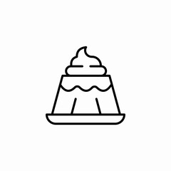 panna cotta icon sign vector