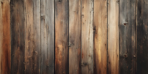 Naklejka premium Textured Wooden Planks Background with Varied Wood Tones : Generative AI