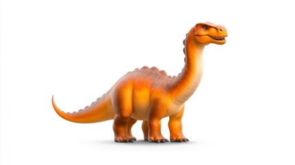 Naklejka premium Futalognkosaurus dinosaur model isolated on white background. Generative AI