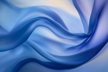 Obraz premium A soft, blurred abstract design in blue hues, creating a light and dreamy effect that is ideal for serene and modern themes.