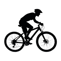 Bicycle and Cycling Silhouettes Vector