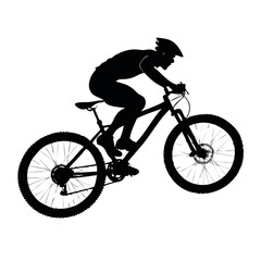 Obraz premium Bicycle and Cycling Silhouettes Vector