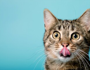 Freche Katze mit herausgestreckter Zunge &ndash; Kreatives Portr&auml;t f&uuml;r Tierfreunde