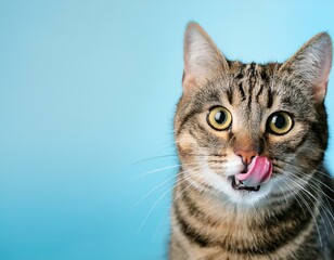 Freche Katze mit herausgestreckter Zunge &ndash; Kreatives Portr&auml;t f&uuml;r Tierfreunde