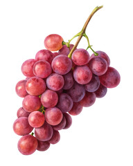Fototapeta premium Bunch of Ripe Grapes Perfectly Isolated Against a Clean Background for a Healthy Snack