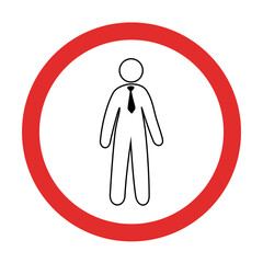  no businessman sign 