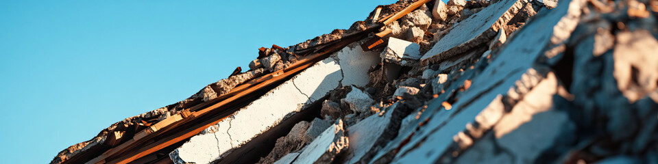 Demolished Structure Rubble and Debris