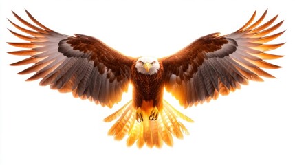 Fototapeta premium Majestic Roc Bird of Prey with Open Wings. Generative AI