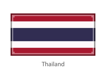 Vector illustration of the Thailand flag in pixel art or mosaic style on white background. Collection of flags of the countries of the world. 