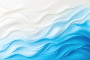 Obraz premium Gradient blue and white wavy textures creating a sense of depth and flow. abstract fluid design for modern compositions.