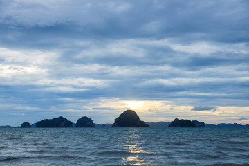 Mountains surrounding Tubkaek Beach, Krabi, Thailand