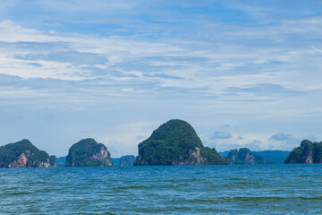 Mountains surrounding Tubkaek Beach, Krabi, Thailand