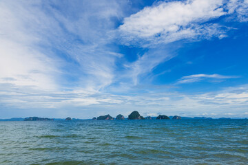 Mountains surrounding Tubkaek Beach, Krabi, Thailand