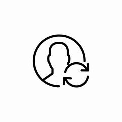 contact sync icon sign vector