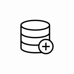 database addition icon sign vector