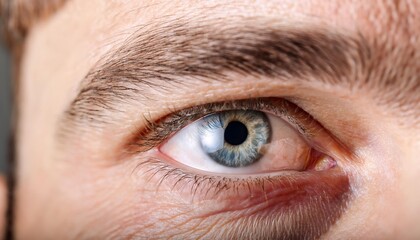 Obraz premium Close-Up of Human Eye Highlighting Vision and Optical Clarity