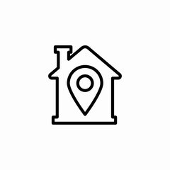 house location icon sign vector