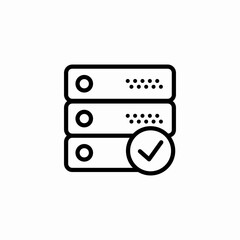 server completed icon sign vector