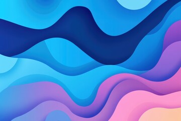 Obraz premium Abstract Wavy Pastel Blue Purple Pink Background