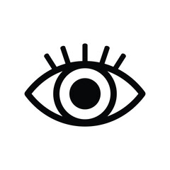 eye icon vector illustration vision look view see sign symbol 