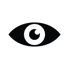 eye icon vector illustration vision look view see sign symbol 