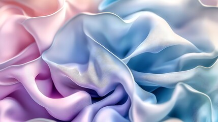 Obraz premium Pastel silk fabric texture, draped folds, soft light, abstract background, design resource