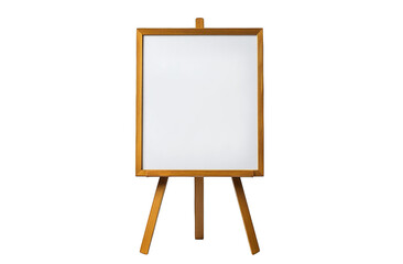 easel with blank canvas