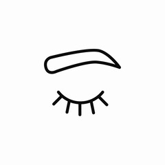 eyelash brow care icon sign vector