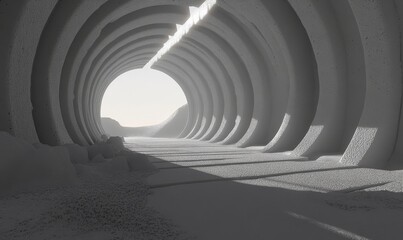 StockGeometric patterns with contrasting forms and bold lighting