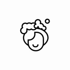 head washing icon sign vector