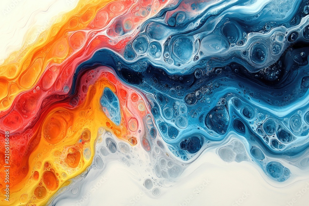 Poster a detailed view of a painted wave, suitable for use in artistic or design contexts