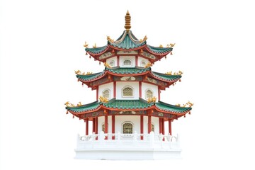 Fototapeta premium A tall tower with a clock on top, suitable for illustrations and designs