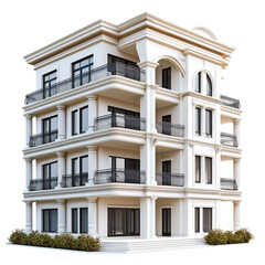 Fototapeta premium Classical White Apartment Building