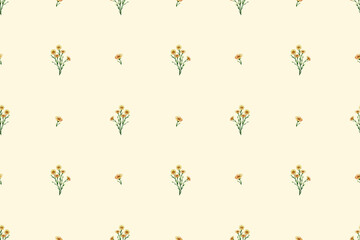 seamless watercolor pattern. Watercolor funny ducklings