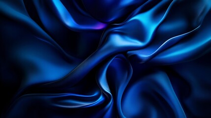 Fototapeta premium Abstract Blue Silk Drapery: A Luxurious Texture