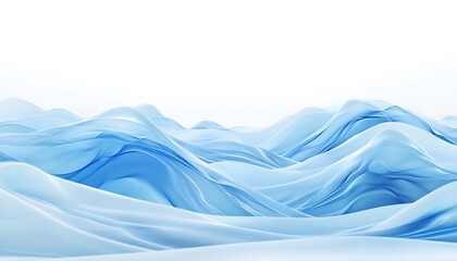 Blue and white digital waves creating a futuristic cyber landscape