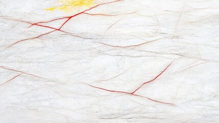 Obraz premium White Marble Texture with Red Veins - High-resolution image of white marble with thin red veins, ideal for background or texture. Clean, elegant look.