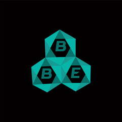 BBE creative minimalist letter logo. BBE unique vector initials alphabet letter logo design