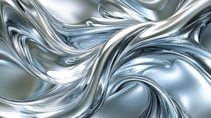 Liquid Metal Swirls, Abstract Background, Design