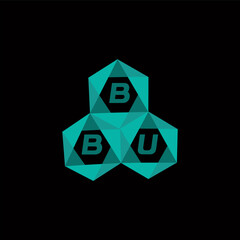 BBU creative minimalist letter logo. BBU unique vector initials alphabet letter logo design