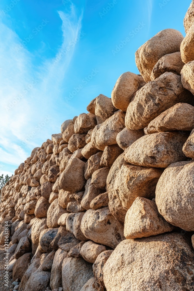 Aufkleber a natural rock formation with multiple layers stacked on top of each other, perfect for use in outdo