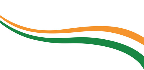 Flag of India illustration wave style