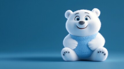 Adorable 3D Render of a Polar Bear Cub