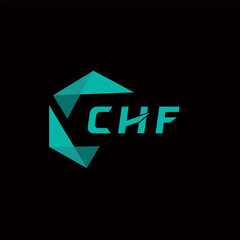 CHF creative minimalist letter logo. CHF unique vector initials alphabet letter logo design