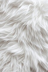 top-down view of soft fluffy texture of white rabbit fur in clean seamless pattern