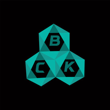 BCK creative minimalist letter logo. BCK unique vector initials alphabet letter logo design