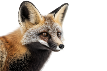 Bat eared Fox isolated on transparent background