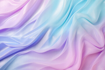 Obraz premium Abstract background resembling a waterfall with pearlescent shimmer in shades of pale raspberry, emerald, coral, rich blue, sky, warm pink, pastel tones, and sea colors, evoking sunset hues.