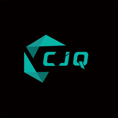 CJQ creative minimalist letter logo. CJQ unique vector initials alphabet letter logo design