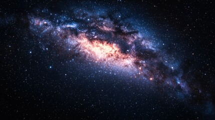 Fototapeta premium Milky Way galaxy cosmic dust, night sky, stars, space background, astronomy